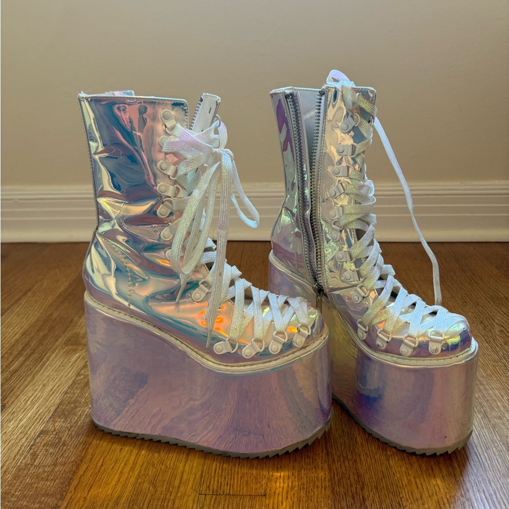 ClubExx holographic platform boots